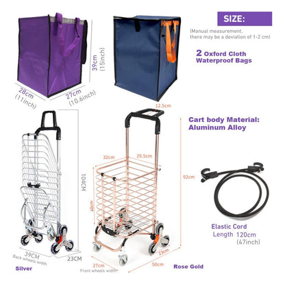 CARRITO DE COMPRAS PLEGABLE MULTIUSOS,  Subir escaleras